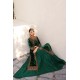 Brunswick Green Amaryllis Velvet Jacket with Lehenga
