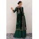 Brunswick Green Amaryllis Velvet Jacket with Lehenga
