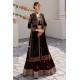 Black Amaryllis Velvet Jacket with Gharara