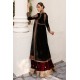 Black Amaryllis Velvet Jacket with Gharara