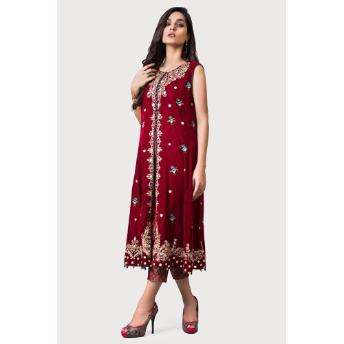 Burgundy Amaryllis Velvet Jacket with Capri Pants