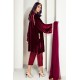 Dark Burgundy Amaryllis Velvet Shirt with Sharkbite Hem Dark Burgundy Amaryllis Velvet Shirt with Sharkbite Hem