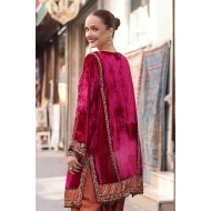 Harvest Wine Amaryllis Velvet Shalwar Kameez