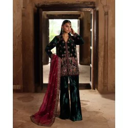 Firefly Amaryllis Velvet Short Jacket with Bootcut Pants