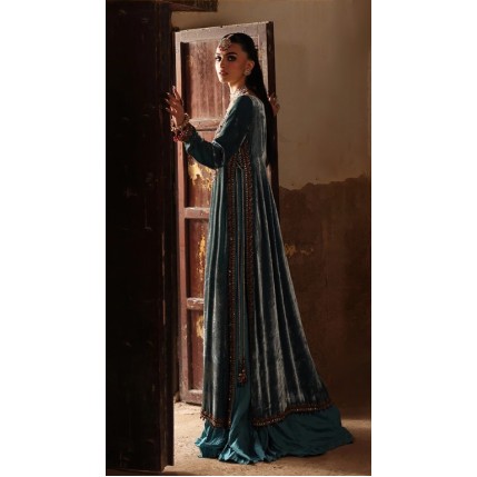 Dark Ming Amaryllis Velvet Long Shirt with Gown Dark Ming Amaryllis Velvet Long Shirt with Gown