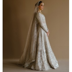 White Smoke Peony Pishwas and Lehenga White Smoke Peony Pishwas and Lehenga