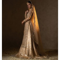 Tan Nude Peony Long Shirt and Sharara Tan Nude Peony Long Shirt and Sharara