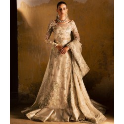 Vista White Peony Long Shirt and Lehenga