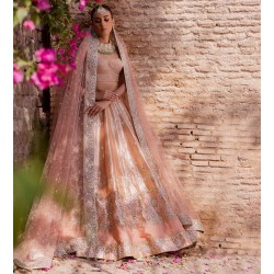 Base Flesh Peony Lehenga Choli