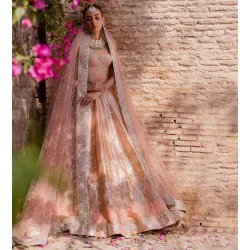 Base Flesh Peony Lehenga Choli