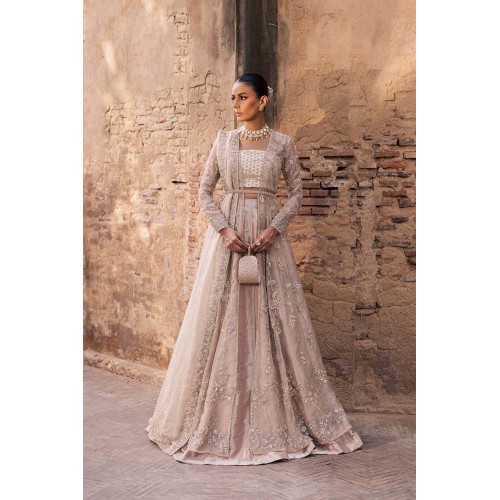 Dawn Pink Peony Pishwas and Lehenga