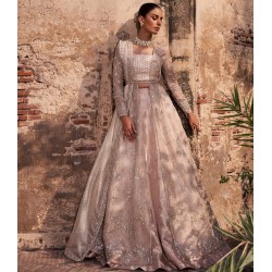 Dawn Pink Peony Pishwas and Lehenga