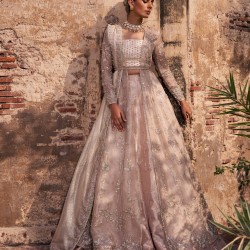 Dawn Pink Peony Pishwas and Lehenga