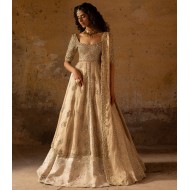 Half Spanish Peony Pishwas and Lehenga