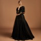 Rich Black Peony Choli Lehenga