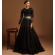 Rich Black Peony Choli Lehenga