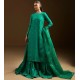 Bluegrass Green Peony Long Shirt with Gharara