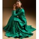 Bluegrass Green Peony Long Shirt with Gharara