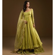 Light Hansa Yellow Peony Pishwas and Lehenga