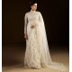 Buttery White Peony Saree