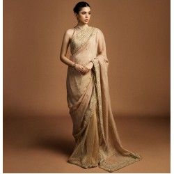 Warm Neutral Peony Maisuri Saree