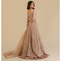 Xanthi Peony Gown with Crushed Lehenga
