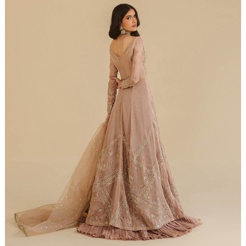 Xanthi Peony Gown with Crushed Lehenga Xanthi Peony Gown with Crushed Lehenga