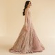 Xanthi Peony Gown with Crushed Lehenga Xanthi Peony Gown with Crushed Lehenga