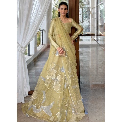 Pale Yellow Peony Lehenga Choli Pale Yellow Peony Lehenga Choli