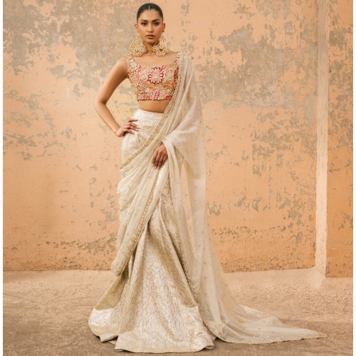 Merino Peony Choli and Skirt