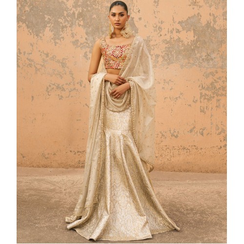 Merino Peony Choli and Skirt