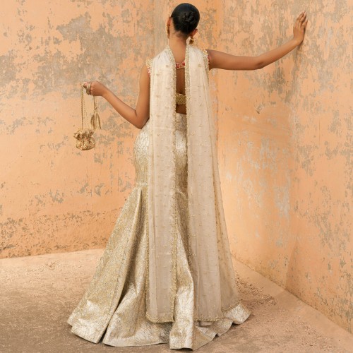 Merino Peony Choli and Skirt