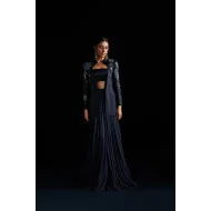 Nite Life Peony Blazer and Pleated Flared Pants
