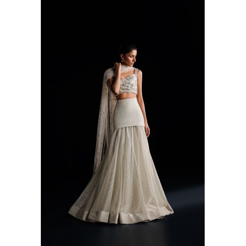 Pearl Sparkle Peony Lehenga Choli Pearl Sparkle Peony Lehenga Choli