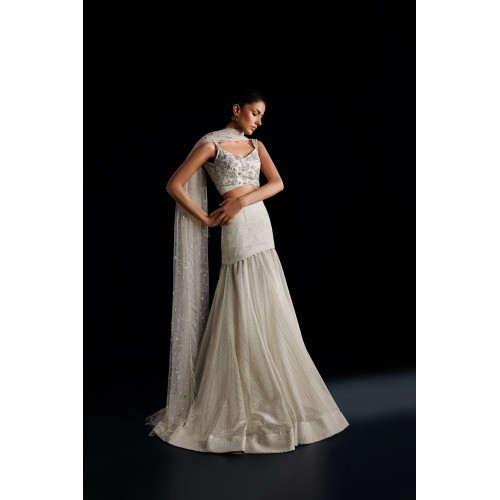 Pearl Sparkle Peony Lehenga Choli Pearl Sparkle Peony Lehenga Choli