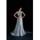 Light French Blue Peony Lehenga Saree