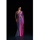 Multicolor Silk Ombre Peony Saree