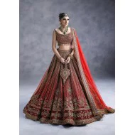 Deep Crimson Glory Zenobia Lehenga Choli