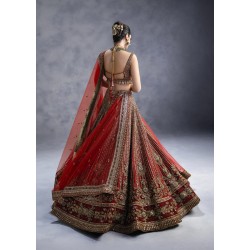 Deep Crimson Glory Zenobia Lehenga Choli
