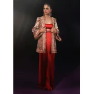 Rose Gold Zenobia Jacket and Pleated Skirt