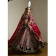 Japanese Maple and Dark Green Marsh Lehenga Choli
