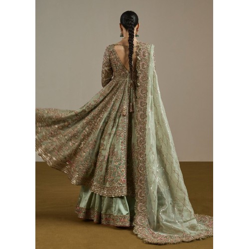 Coriander Marsh Pishwas and Lehenga