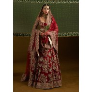 Merlot Red Marsh Pishwas and Lehenga Merlot Red Marsh Pishwas and Lehenga