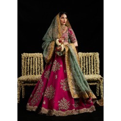 Burgundy Gold Marsh Lehenga Choli