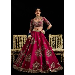 Burgundy Gold Marsh Lehenga Choli