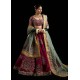 Burgundy Gold Marsh Lehenga Choli