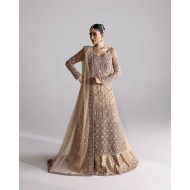 Champagne Amaryllis Long Shirt with Lehenga