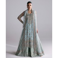 Regent St Blue Amaryllis Long Shirt with Sharara