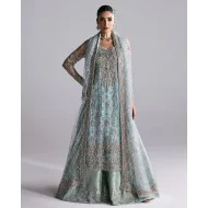 Regent St Blue Amaryllis Long Shirt with Sharara