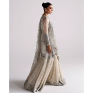 Acoustic White Amaryllis Shirt with Gharara Acoustic White Amaryllis Shirt with Gharara
